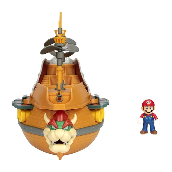 Super Mario Deluxe Bowser's luchtschipspeelset met Mario-actiefiguur