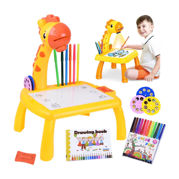 Jojoy - Tekenprojector Kinderen - Tekentafel met Projector - 24 Patronen - Educatief Speelgoed - Leren Tekenen - (29,5x24x32cm) - GIGIDRAW