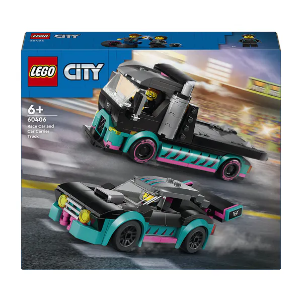 LEGO City Raceauto en transporttruck - 60406