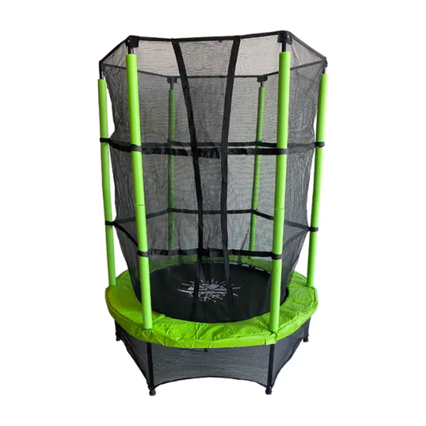 Rijoka Kinder Trampoline Met Veiligheidsnet - Ø140 x 180cm - Indoor & Outdoor Kindertrampoline - Speeltoestel